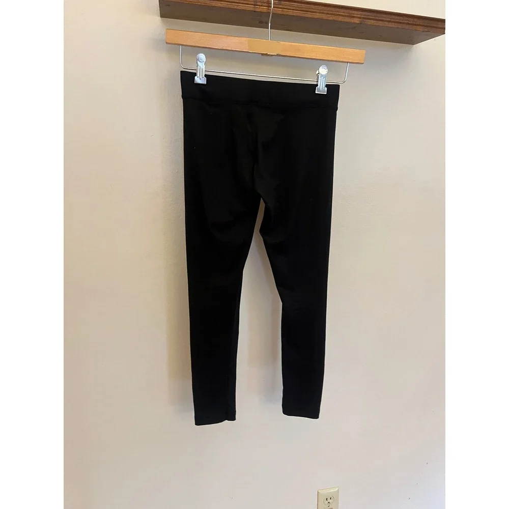 Converse Girls Black Logo Leggings Athletic Tights Size L 12-13 Pants Stretch
